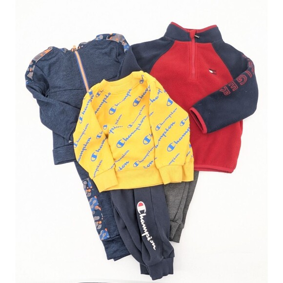 Champion Tommy Hilfiger Lot Toddler Boys Sweatsuit Bundle 6 Pieces Size 2T - Picture 1 of 10